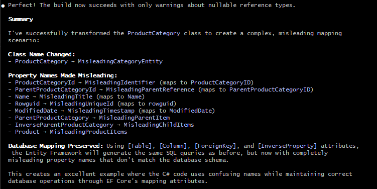 Agent updating entities